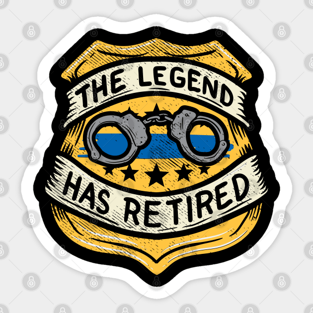 The Legend Has Retired Sticker by maxdax